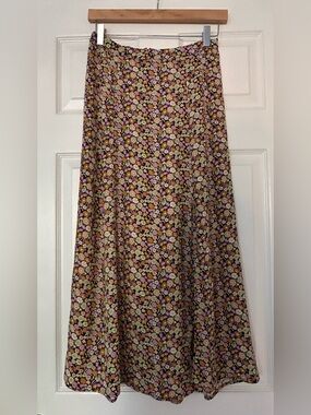 Philosophy Republic Women Ditsy Floral Midi Skirt Side Slit - Size S